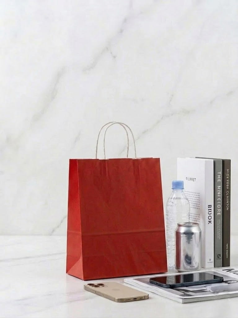 Luxe Papieren Draagtas Rood